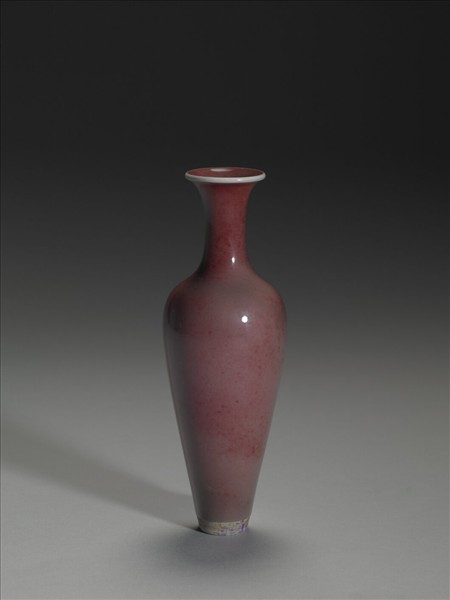 豇豆紅釉柳葉瓶