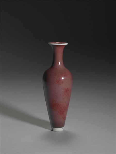 豇豆紅釉柳葉瓶