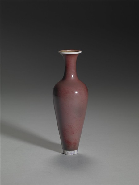 豇豆紅釉柳葉瓶
