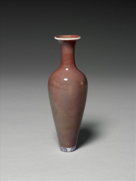 豇豆紅釉柳葉瓶