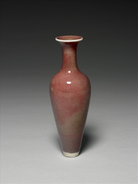 豇豆紅釉柳葉瓶