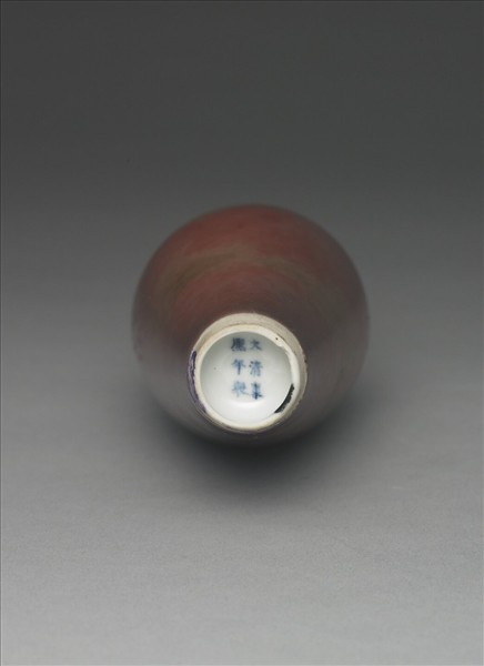 豇豆紅釉柳葉瓶