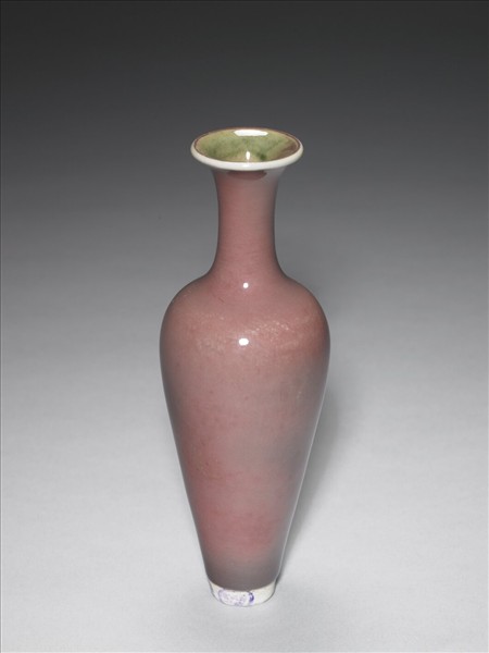 豇豆紅釉柳葉瓶