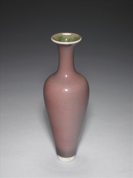 豇豆紅釉柳葉瓶