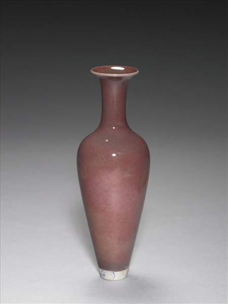 豇豆紅釉柳葉瓶