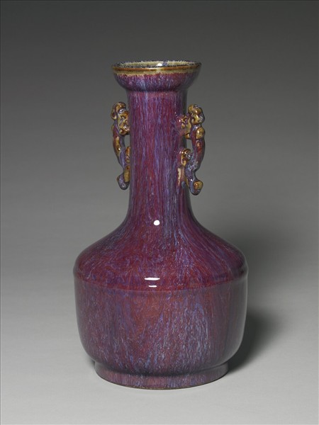 爐鈞釉獸耳瓶