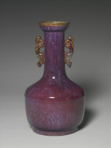 爐鈞釉獸耳瓶