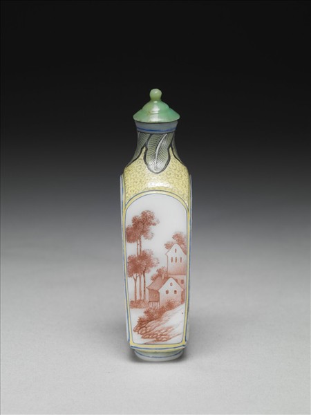 玻璃胎畫琺瑯人物鼻煙壺