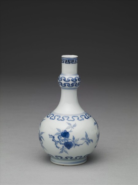 青花桃實石榴紋瓶