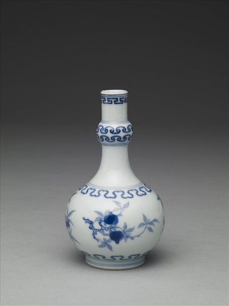 青花桃實石榴紋瓶