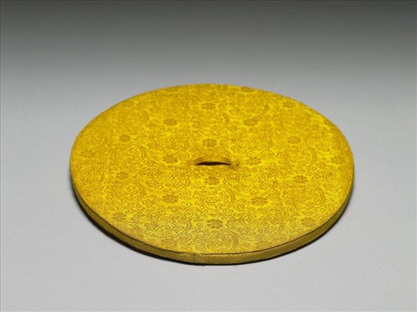 〈寧壽續鑑‧第二冊〉鏡匣黃綾錦墊