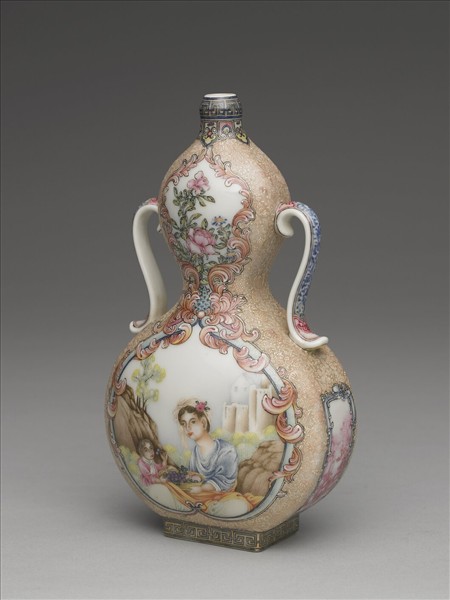 琺瑯彩西洋人物圖葫蘆瓶