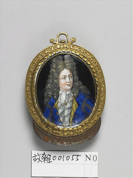 銅鍍金胎嵌西洋畫琺瑯人物火鐮盒