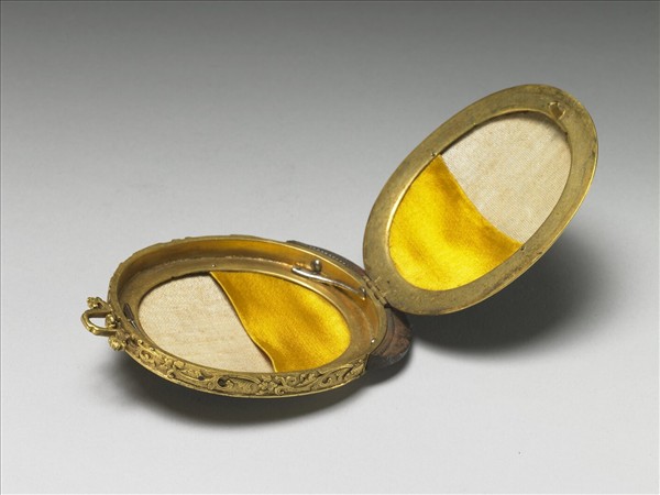 銅鍍金胎嵌西洋畫琺瑯人物火鐮盒