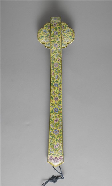 銅胎畫琺瑯福壽如意