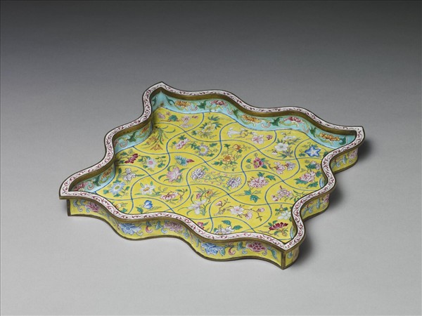 銅胎畫琺瑯方盤