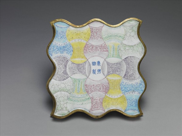 銅胎畫琺瑯方盤