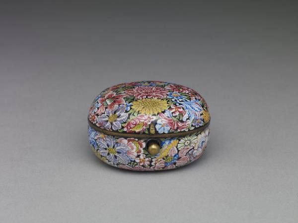 珐琅銅胎盖盒 銅胎畫琺瑯盒- 故宮