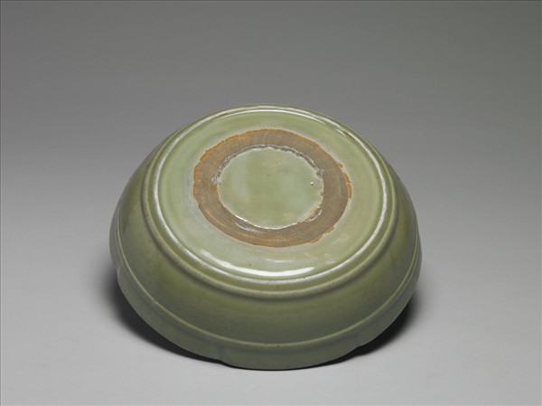 龍泉窯 青瓷劃花花卉紋洗