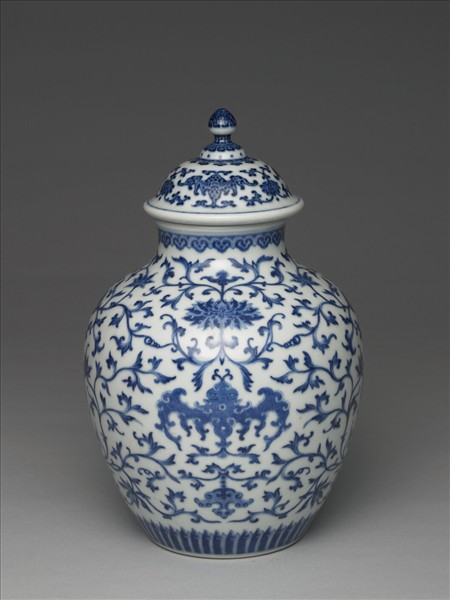 青花蓋罐