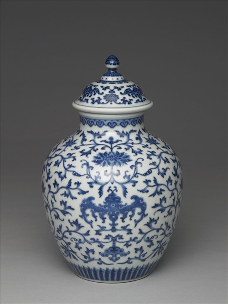 青花蓋罐