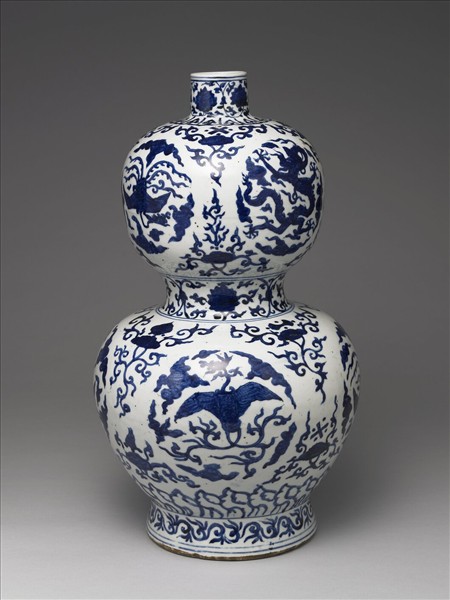 青花龍紋葫蘆式瓶