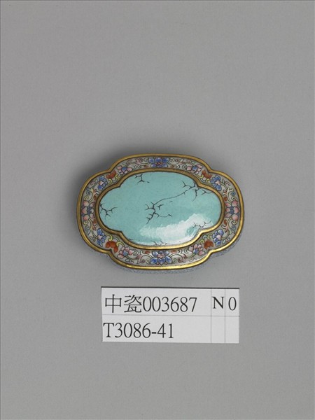 粉彩描金花卉紋帶板