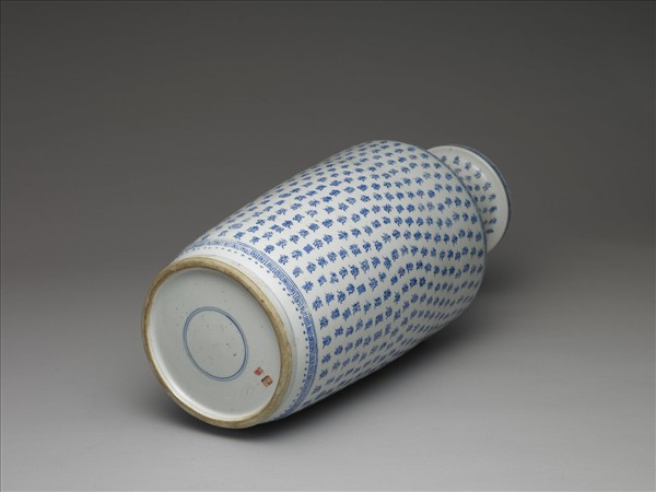 青花百壽紋盤口瓶