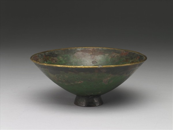 金扣銅茶盞附紫檀嵌金銀絲盞托