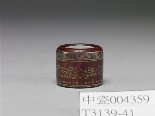 仿木紋釉瓷扳指