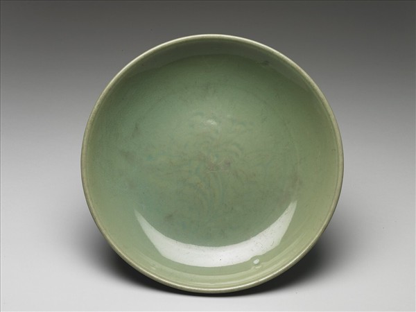 龍泉窯 青瓷劃花大盤