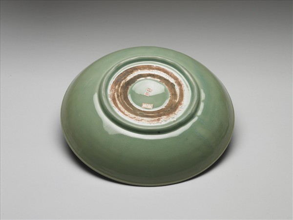 龍泉窯 青瓷劃花大盤