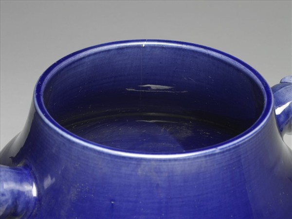 霽青釉獸耳蓋罐