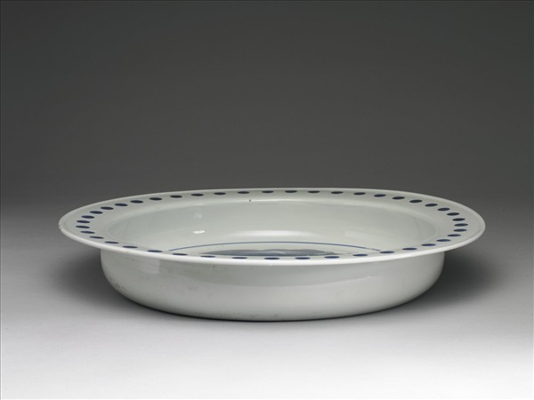 青花夔龍紋折沿洗