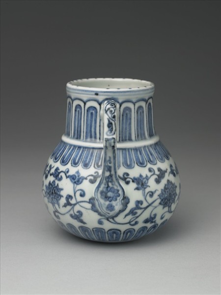 青花花卉紋花澆