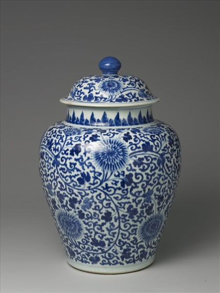 青花蓋罐