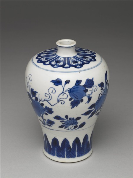 青花花果紋梅瓶