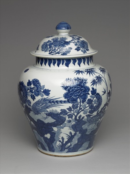 青花蓋罐