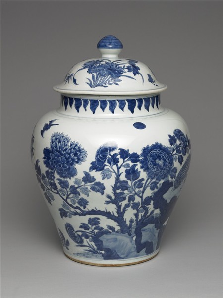 青花蓋罐