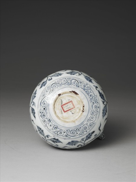 青花花卉紋花澆