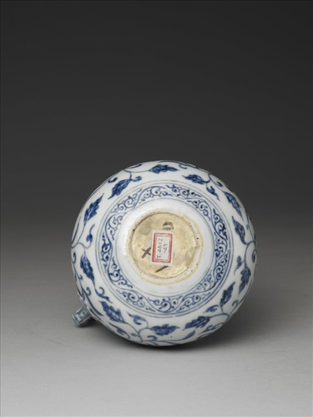 青花花卉紋花澆