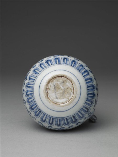 青花花卉紋花澆