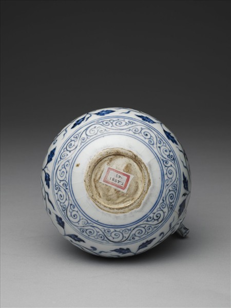 青花花卉紋花澆