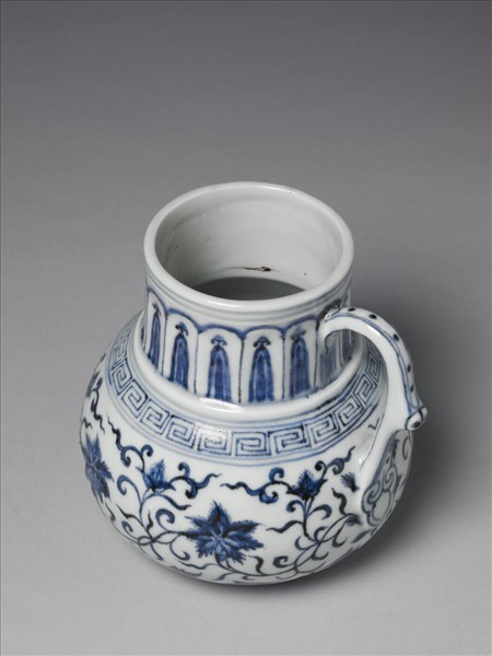 青花花卉紋花澆