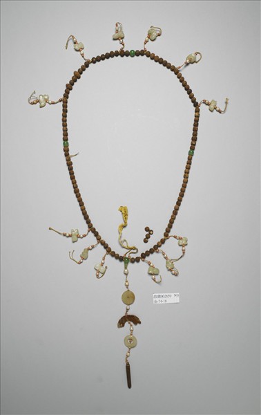 檀香木刻團壽紋數珠