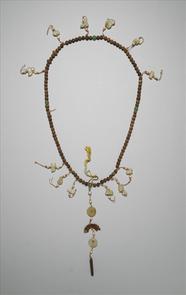 檀香木刻團壽紋數珠