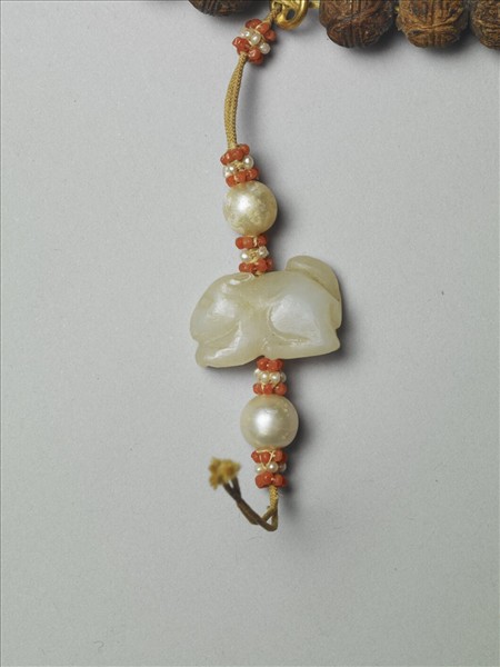 檀香木刻團壽紋數珠