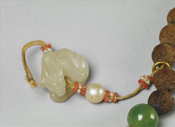 檀香木刻團壽紋數珠