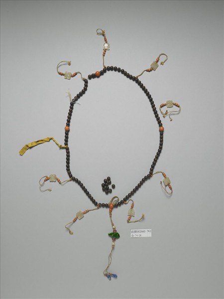 沉香木玉墜飾數珠