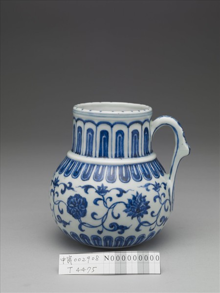 青花花卉紋花澆